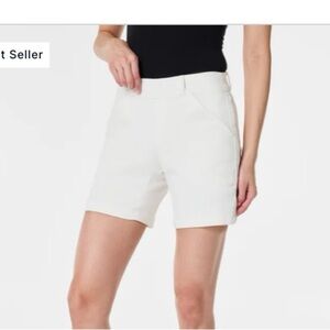 SPANX White Bermuda Shorts Comfortable Minimalist Design